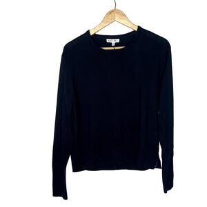 ALEX MILL Black Button Cuff Sweater Cotton Cashmere Blend Size XL NWT